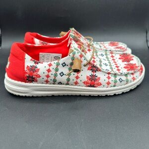 Hey Dude Women's Wendy Ugly Sweater Cream Comfort Casual Shoes Women Size 9